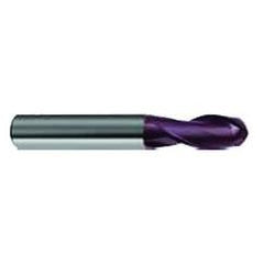 1/2" Dia. - 4-1/2" OAL - 30 Helix Super-A CBD Ball Nose EM - 2 FL - Exact Tool & Supply