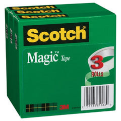 ‎Scotch Magic Invisible Tape 810-3PK 3/4″ × 36 yd × 0″ (19 mm × 32 9 m) - Exact Tool & Supply