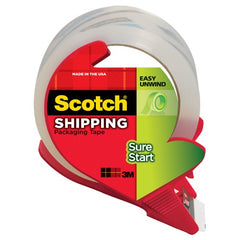 Scotch Sure Start Shipping Packaging Tape with dispenser 3450S-RD 1.88″ × 38.2 yd (48 mm × 35 m) - Exact Tool & Supply
