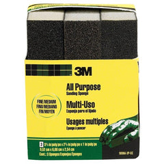 ‎3M General Purpose Sanding Sponge 908NA-3P-CC 3 3/4″ × 2 5/8″ × 1″ Dual Grit Fine/Medium - Exact Tool & Supply