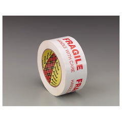Scotch Printed Message Box Sealing Tape 3772 White 48 mm × 100 m - Exact Tool & Supply
