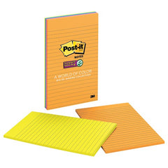 Post-it Super Sticky Notes 5845-SS 5″ × 8″ (127 mm × 203 mm) Rio de Janeiro Collection Lined - Exact Tool & Supply