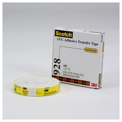Scotch ATG Repositionable Double Coated Tissue Tape 928 Translucent White 1/2″ × 18 yd 2 mil - Exact Tool & Supply