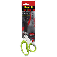 Scotch Precision Ultra Edge 8″ Bent Scissor 1458TBG Green - Exact Tool & Supply